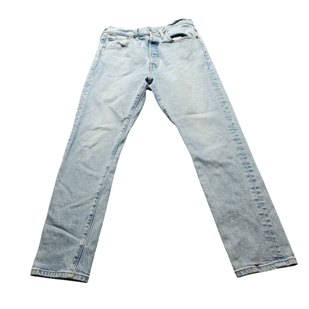 Levis Premium 501 Skinny Jeans Womens 31 Light Wash Blue Denim High Rise
